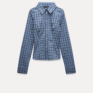Zara fitted plaid shirt